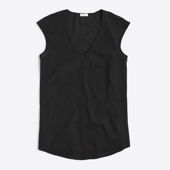 J. Crew Tops - Cap-sleeve shirttail blouse